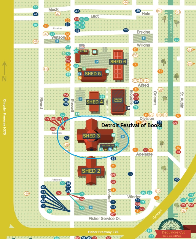 Announcing 4th Annual Detroit Festival of Books! - July 19th, 2020 Image 2 Announcing 4th Annual Detroit Festival of Books! - July 19th, 2020 - booksEMshed3Map