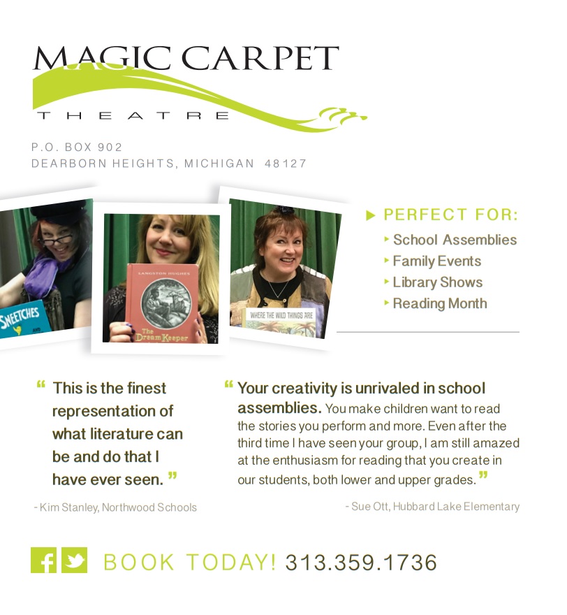 Dearborn’s MAGIC CARPET THEATRE will be at Detroit Bookfest 2019! - MagicCarpet1